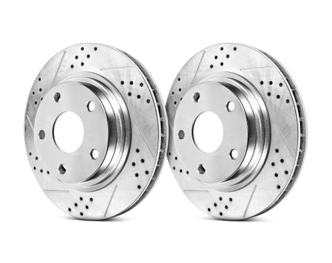 Corvette Front Brake Rotor, Power Stop, Extreme Performance Drilled & Slotted, Z06, 2006-2013