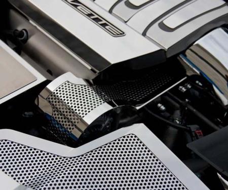American Car Craft 2014-2019 C7 Corvette Stingray - Alternator Cover (Polished Stainless Steel) 053050