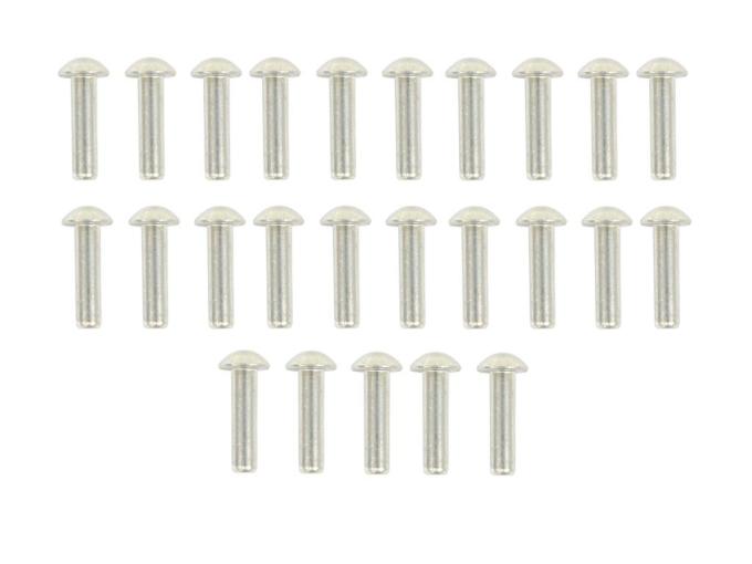 Corvette Body Assembly Rivets, 25 Piece, Round Head 1/8" X 1/2", 1953-1962
