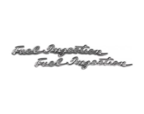 Trim Parts 58-61 Corvette Front Fender Emblem, Fuel Injection, Pair 5153