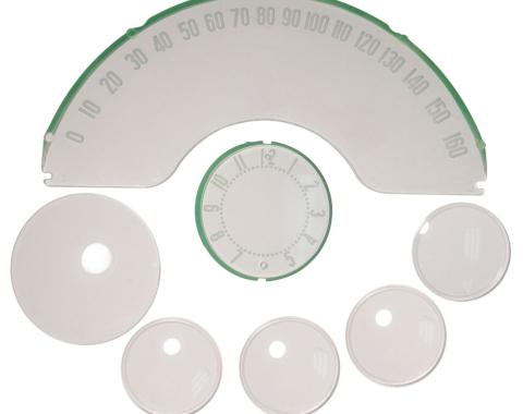 Trim Parts 1959-62 Chevrolet Corvette 7-Piece Instrument Lens Set, Each 5143