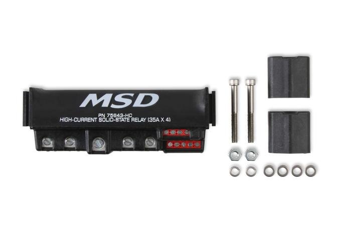 MSD High-Current Solid-State Relay 35Ax4, Black 75643-HC