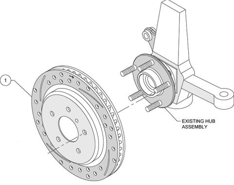 Wilwood Brakes 1997-2013 Chevrolet Corvette Promatrix Front Replacement Rotor Kit 140-14115U-D