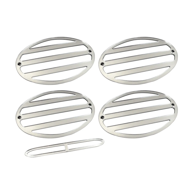 Corvette Taillight Louver Kit, Acrylic Chrome, 1997-2004