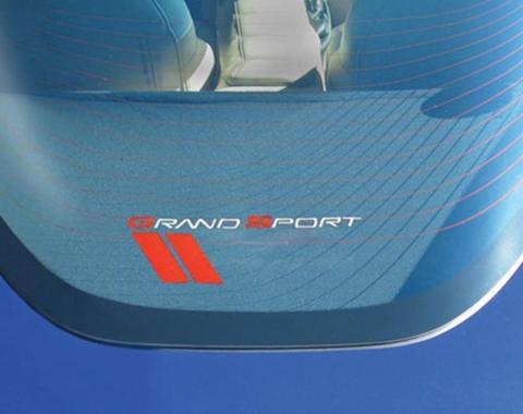Corvette Rear Cargo Shade, With Embroidered C6 Grand Sport Logo, 2005-2013