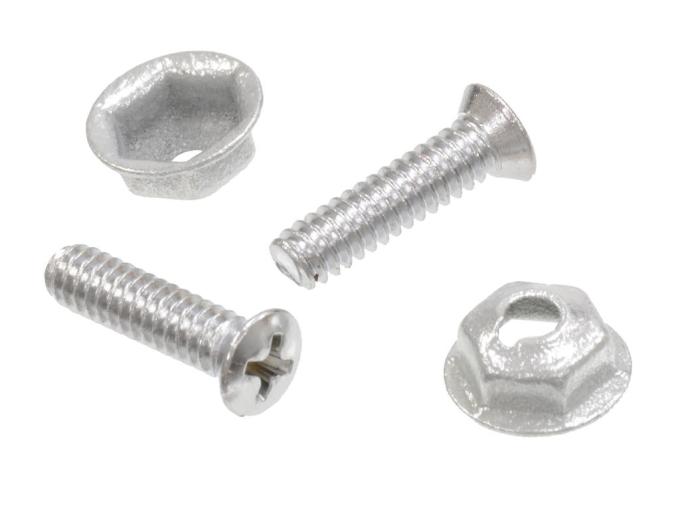Corvette Power Antena Switch Screws/Nuts, 4 Piece, 1965-1966