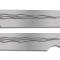 American Car Craft 2010-2015 Camaro SS - Fuel Rail Covers Laser-cut True Flame 2Pc, Polished Stainless Steel with Brushed Inlay 103012