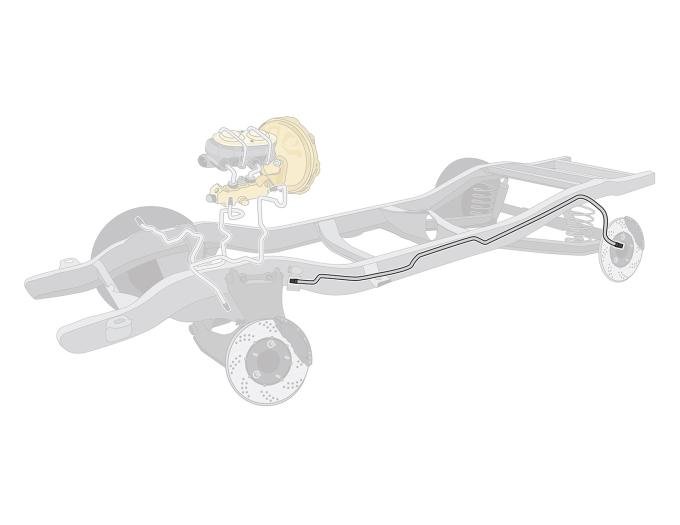 Right Stuff 1967 Chevrolet Corvette, Pre-Bent OE Steel Front To Rear Brake Line VIN6709