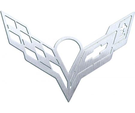 Corvette Christmas Ornament, With C7 Crossed Flag-Logo