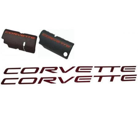 Corvette Fuel Rail 3D Lettering Kit, Magnetic Red, 1997-2004