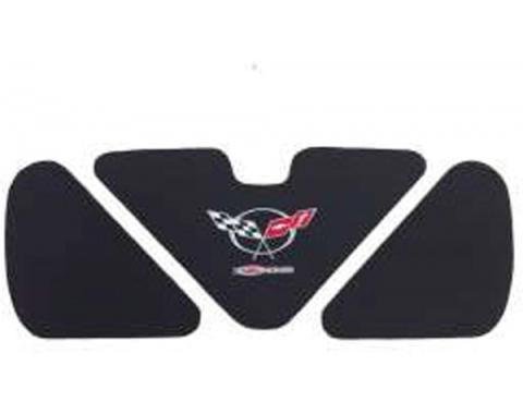 Corvette Trunk Lid Inner Liner, C5 Z06 Logo Black, 3 Piece, 2001-2004