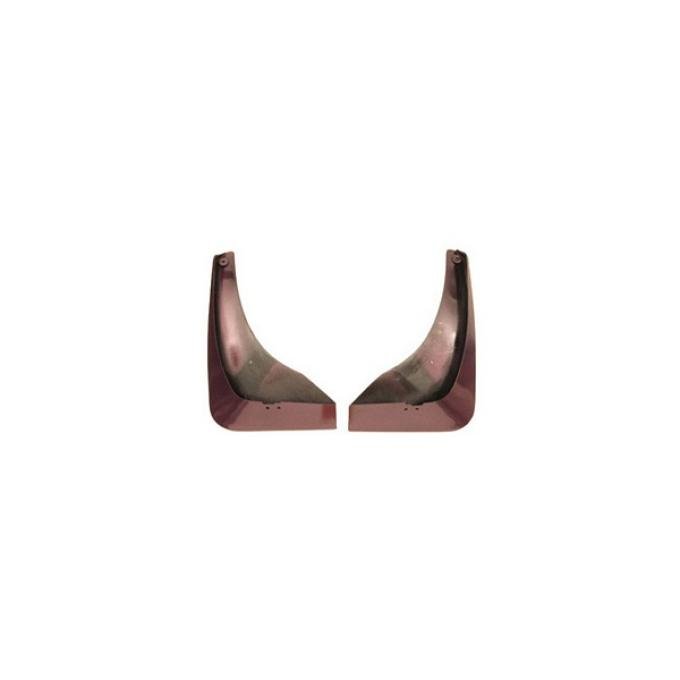 Corvette Splash Guards, Body Contoured, Front, 50th Anniversary Red, Altec, 2003