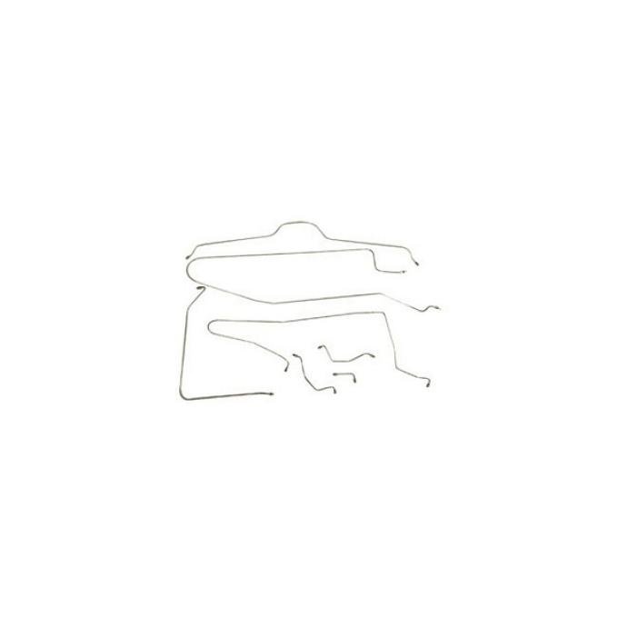 Corvette Brake Line Kit, Without Power Brakes, Steel, 1963-1964