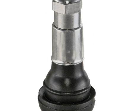 Corvette Universal Valve Stem, Rubber With Chrome Sleeve & Cap