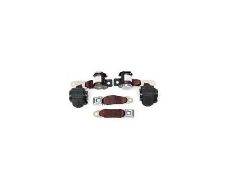 Seatbelt Solutions 1974-1975 Chevrolet Corvette Convertible OE Style Standard Dual Retractable Lap and Shoulder Belts COS7475D1000 | Black
