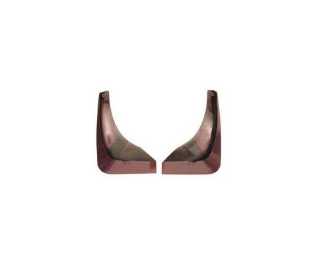 Corvette Splash Guards, Body Contoured, Front, 50th Anniversary Red, Altec, 2003