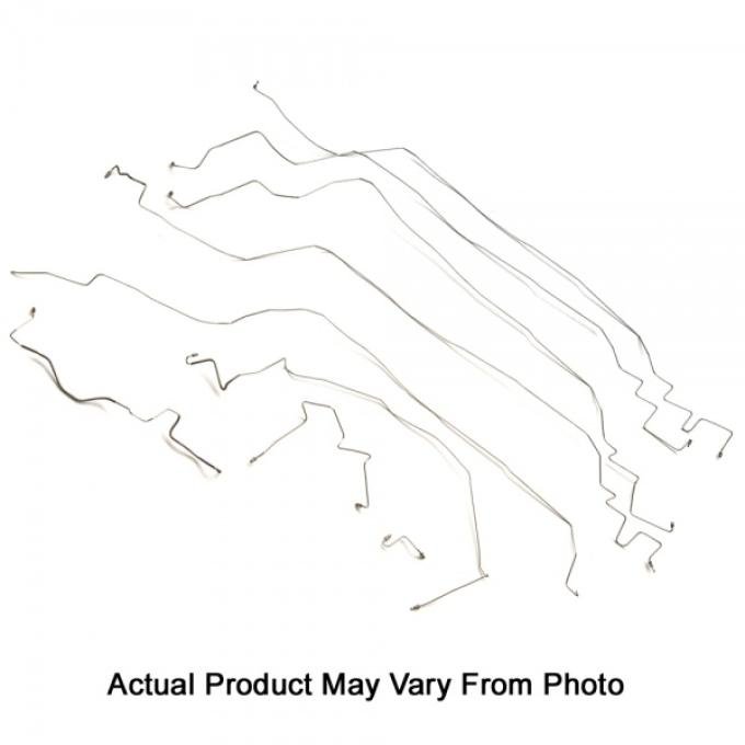 Corvette Brake Line Kit, Stainless Steel, 1990, 1993, 1998