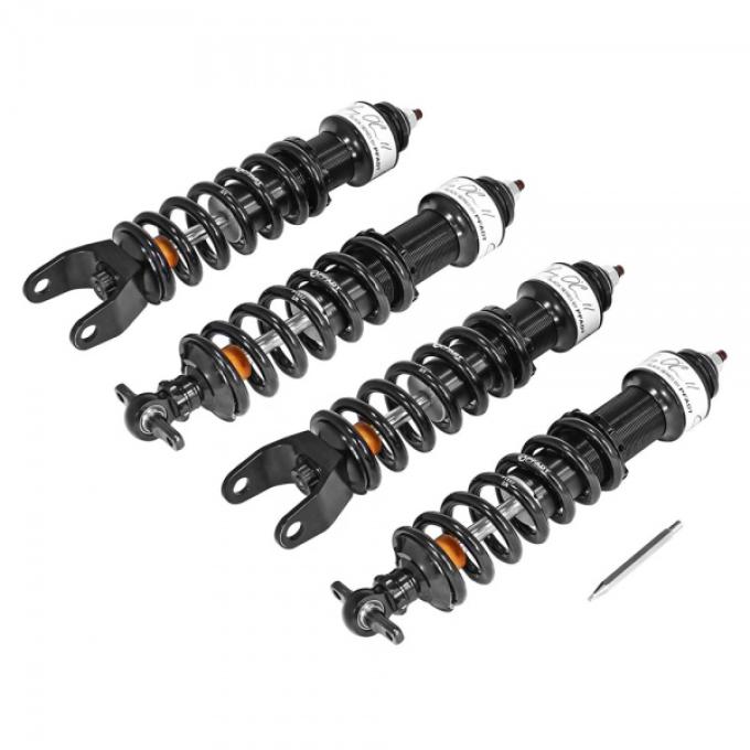 Corvette aFe Control Johnny O'Connell Black Series Single Adjustable Coilover System, 1997-2013