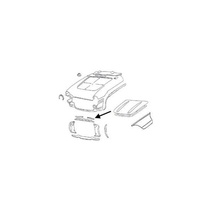 Corvette Upper Radiator Support Bonding Strip, Left, 1956-1957