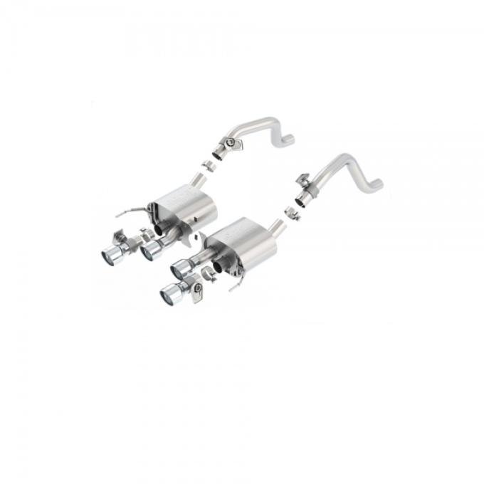 Borla Exhaust Systems Rear Section ATAK, Quad Round Rolled Angle-Cut Long Tips, W/NPP| 11875 Corvette Stingray 2014-2017