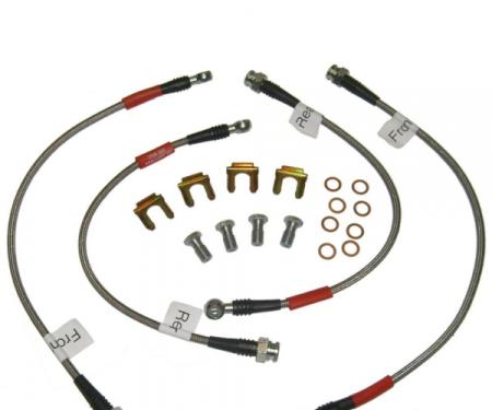 Corvette Braided Brake Hoses, Stainless Steel, 2005-2013