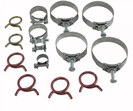 Corvette Radiator/Heater Hose Clamp Kit, With 327ci WithoutSpecial Hi-Performance & With Air Conditioning, 1963-1967