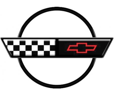 Corvette Decal, Crossed Flags, 1991-1996