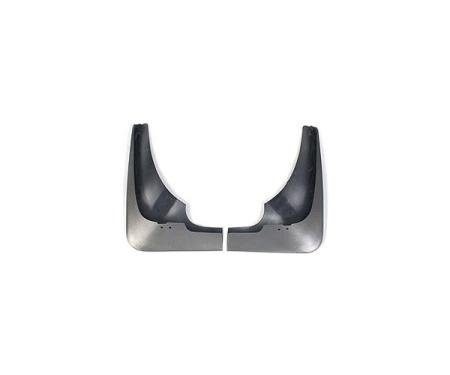 Corvette Splash Guards, Body Contoured, Rear, Pewter, Altec, 1998-2002