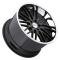Corvette Wheel, Cray Hawk, 20x11'', Rear Only, Gloss Black With Chrome Stainless Lip, 2014-2017