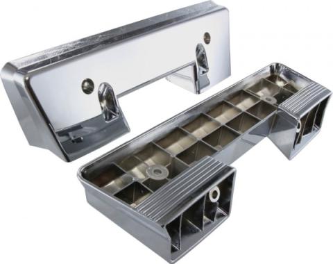 Corvette Armrest Bases, Chrome, 1962-1964