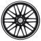 Corvette Wheel, Cray Hawk, 20x11'', Rear Only, Gloss Black With Chrome Stainless Lip, 2014-2017