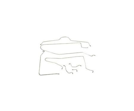 Corvette Brake Line Kit, Without Power Brakes, Steel, 1963-1964
