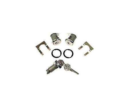 Corvette Lock Set, Ignition & Door, With Key & Pawls, 1959-1964