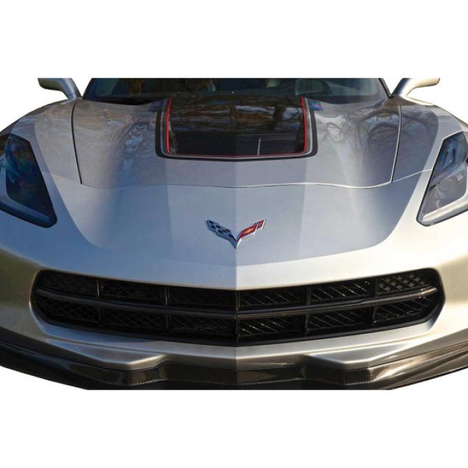Corvette Concept7 Carbon Fiber Grille Insert Overlays, 2014-2017