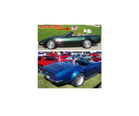 Corvette Flag Caddies, Rear Mount, Convertible, 1968-1996