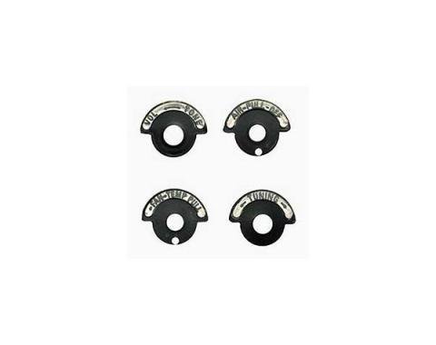 Corvette Dash Knob Indicator Bezels, For Cars Without Air Conditioning, 1964
