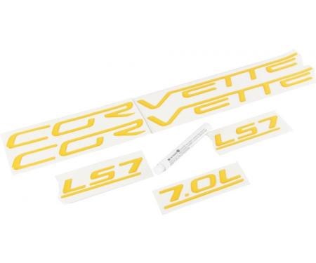 Corvette C6 LS7 Fuel Rail Letter Kit, 2006-2013 | Velocity Yellow