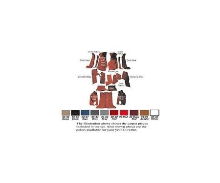 Auto Custom Carpet, Carpet Set, Mass Back Cut-Pile, ACC| 38315 Corvette Coupe 1990-1993