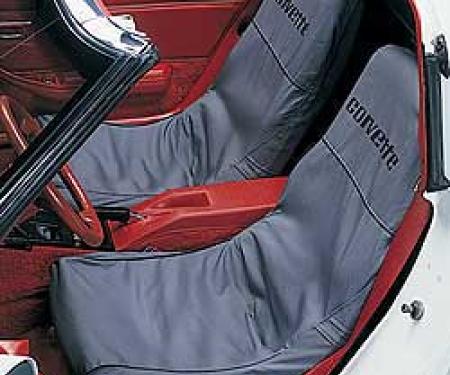 Corvette Slipcovers, Gray, "Seat Saver", Covercraft, 1970-1978