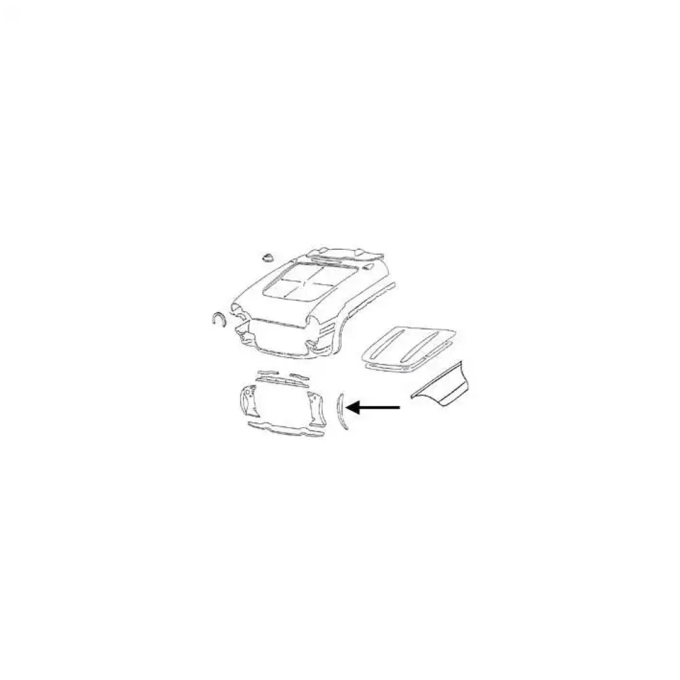 Corvette Radiator Support Bonding Strip, Right Side, 1956-1957