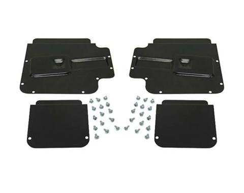 Corvette Door Access Plate Set, with Fasteners, 4 Piece, 1962