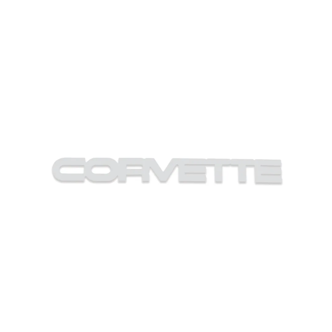 Corvette Emblem, Rear Acrylic White, 1984-1990