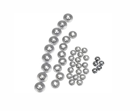 Redline Restomotive® 1965 Chevrolet Corvette 41 Piece Emblem Speed Nut / Fastener Kit