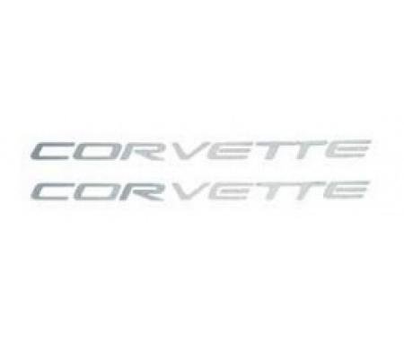 Corvette Fuel Rail Cover Decals,  "Corvette" Letters, 1997-2004