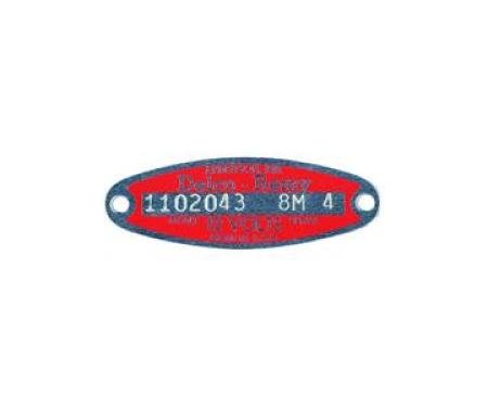 Corvette Generator Tag, with Generator Number & Date. 1953-1962