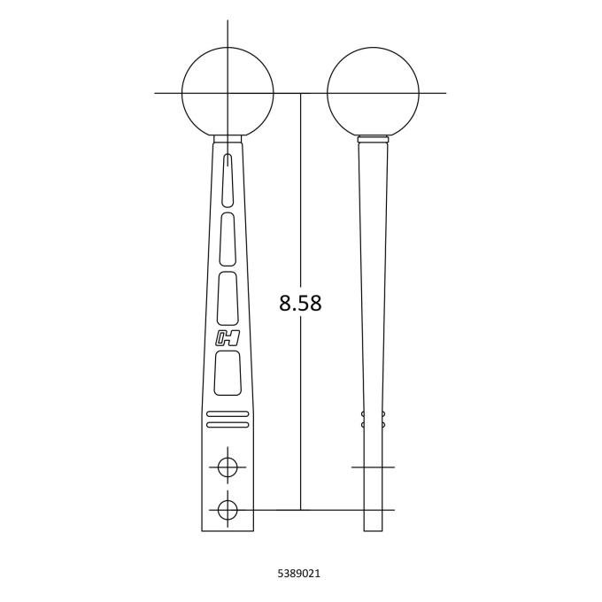 Hurst Billet/Plus Shifter Stick, Black/Machined 5389021