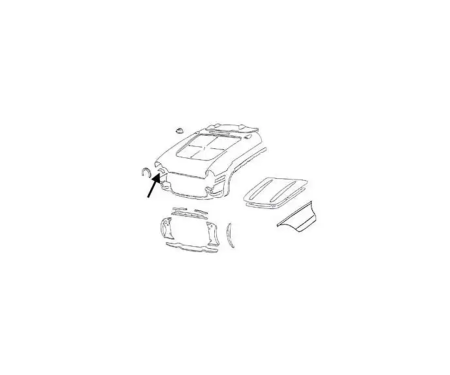 Corvette Bonding Strip, Corner Grille Opening, Left, 1956-1957