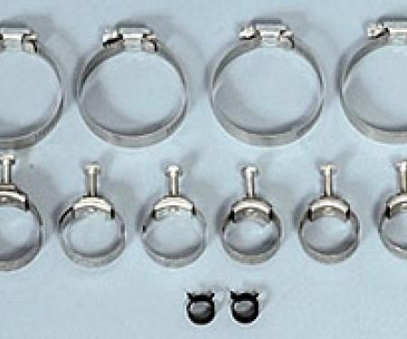 Corvette Radiator/Heater Hose Clamp Kit, For Cars With Air Conditioning, 1979-1981
