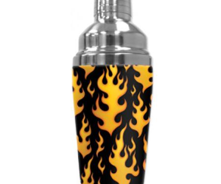 Mugzie Cocktail Shaker, Hot Or Cold, Black Flames