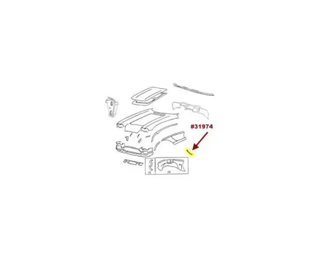Corvette Insert Side Fender Louver, Left, 1962